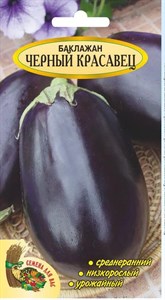 Семена. Баклажан "Черный красавец" РС1, 0,3 гр. (88 штук семян) Среднеранний, крупноплодный, низкорослый - фото 4770